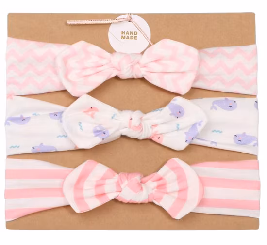 3PCS/Set Baby Headbands for Baby Girls Bow Knot Turban Floral Print Kids Hair Bands Newborn Headwear Baby Hair Accessories