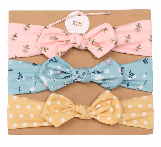 3PCS/Set Baby Headbands for Baby Girls Bow Knot Turban Floral Print Kids Hair Bands Newborn Headwear Baby Hair Accessories