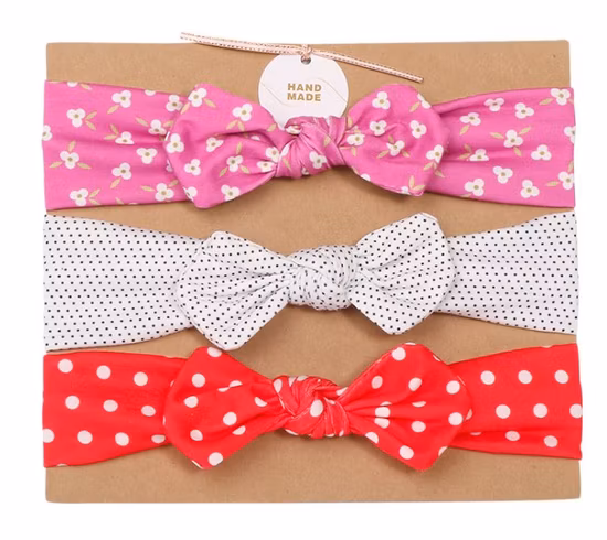 3 pièces/ensemble bébé bandeaux pour bébé filles noeud papillon Turban imprimé fleuri enfants bandes de cheveux nouveau-né chapeaux bébé cheveux accessoires